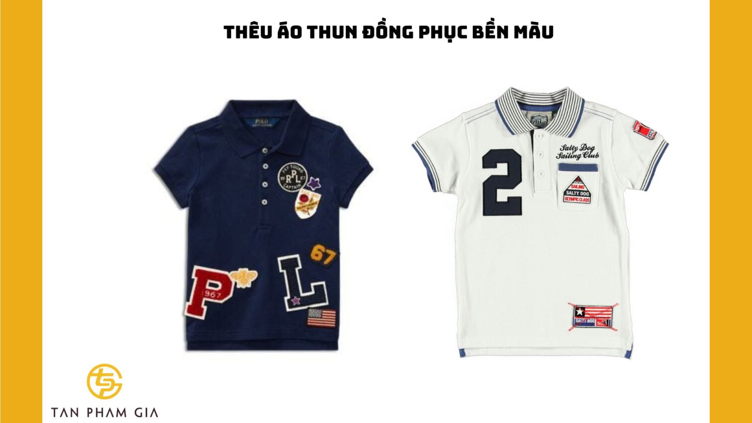 Thêu áo thun đồng phục bền màu