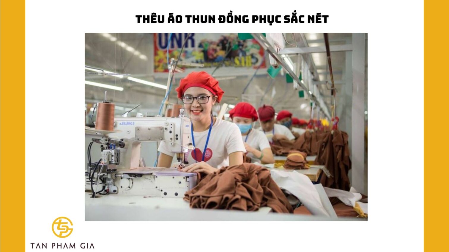 Thêu áo thun đồng phục sắc nét
