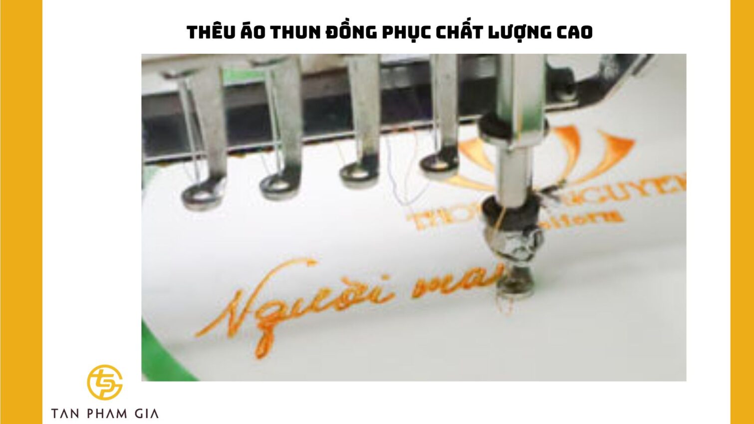 Thêu áo thun đồng phục chất lượng cao