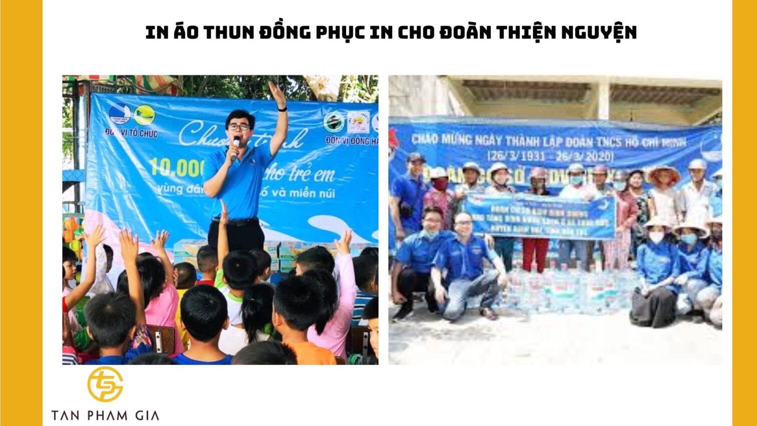 In áo thun đồng phục in cho đoàn thiện nguyện