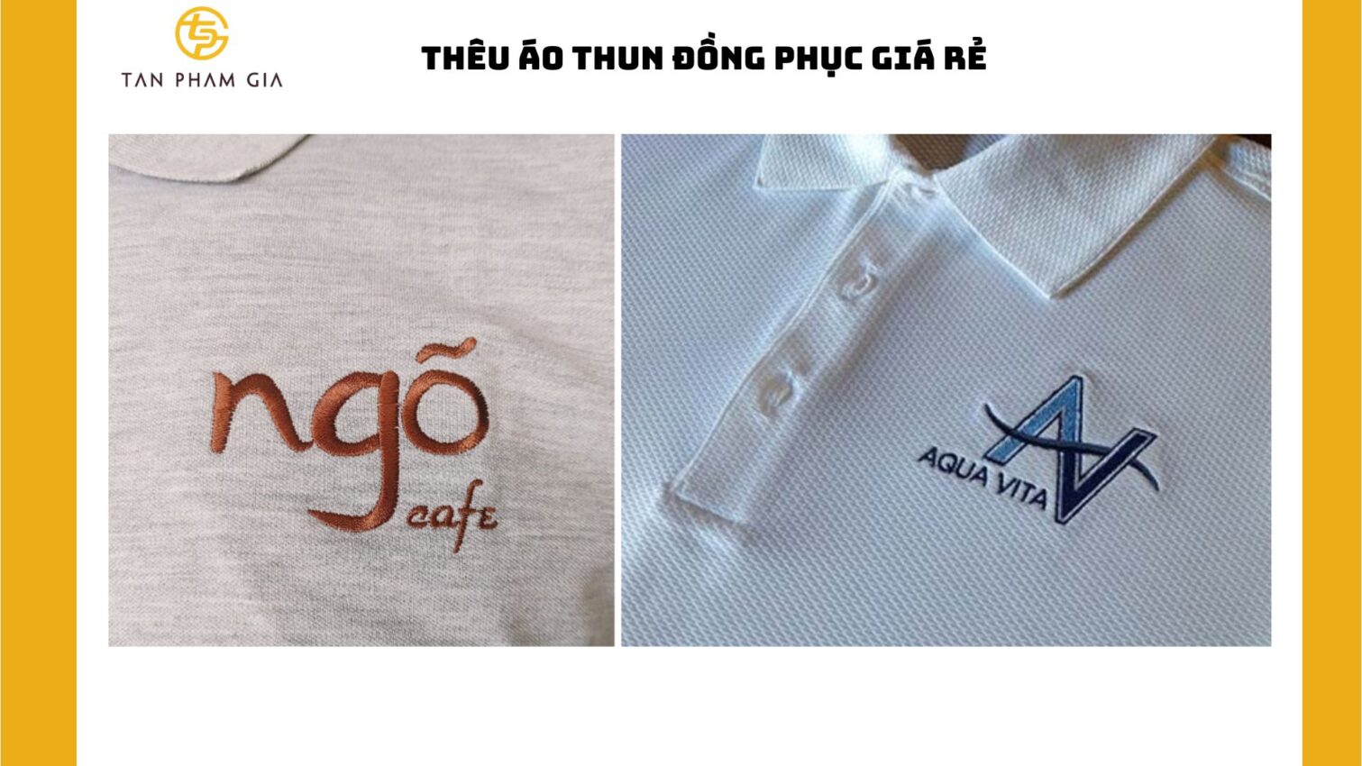 Thêu áo thun đồng phục giá rẻ