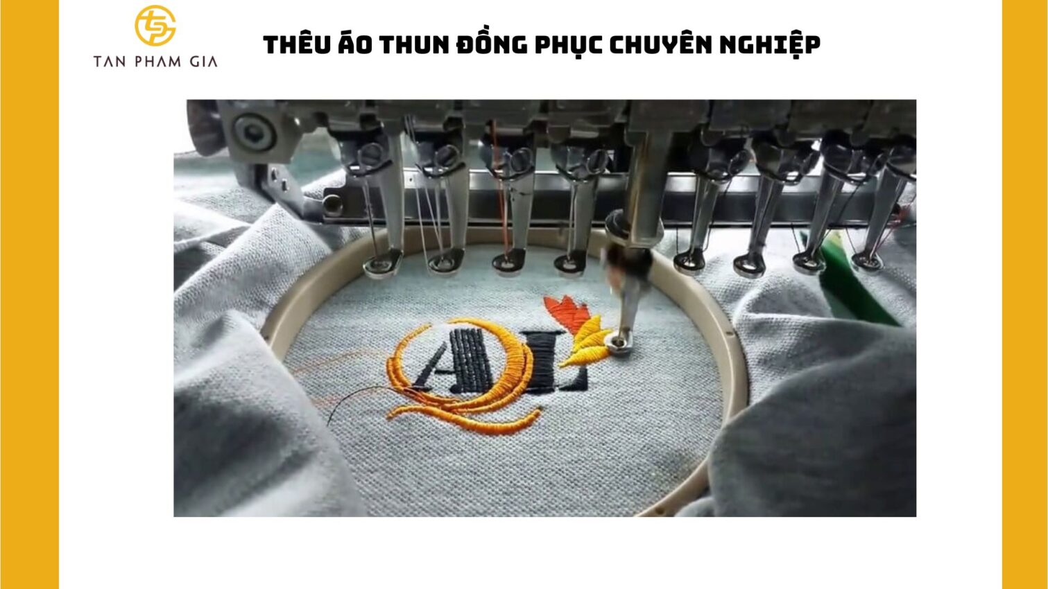 Thêu áo thun đồng phục chuyên nghiệp