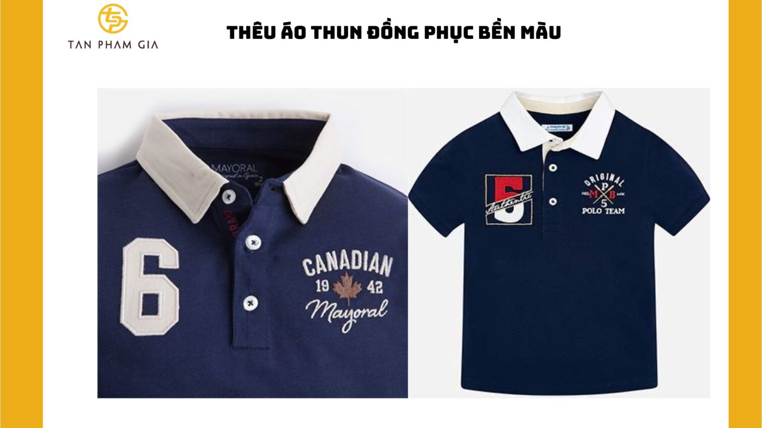Thêu áo thun đồng phục bền màu