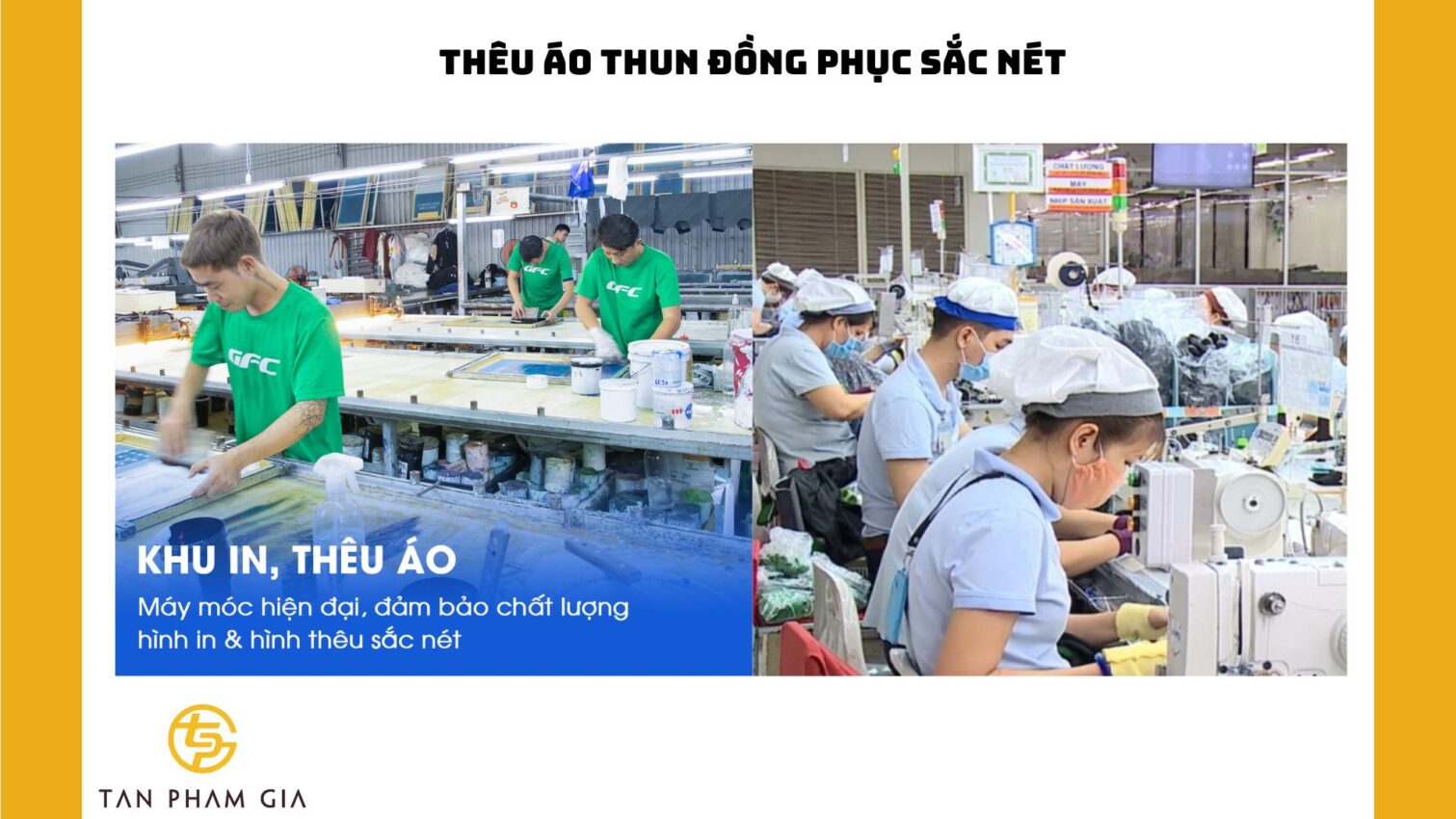 Thêu áo thun đồng phục sắc nét