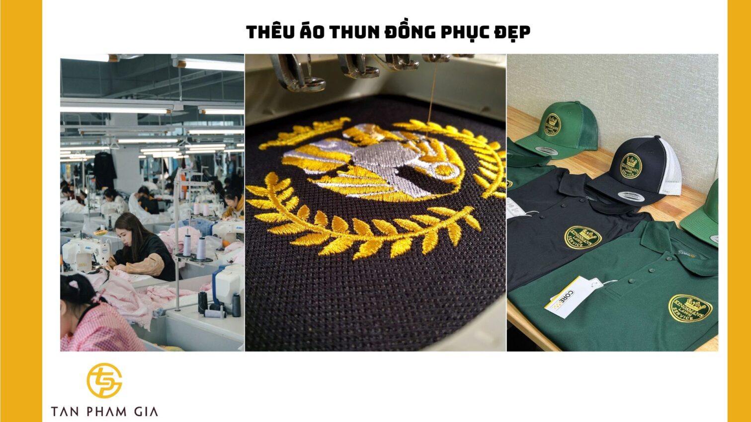 Thêu áo thun đồng phục đẹp
