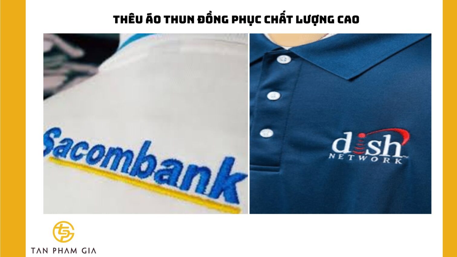 Thêu áo thun đồng phục chất lượng cao