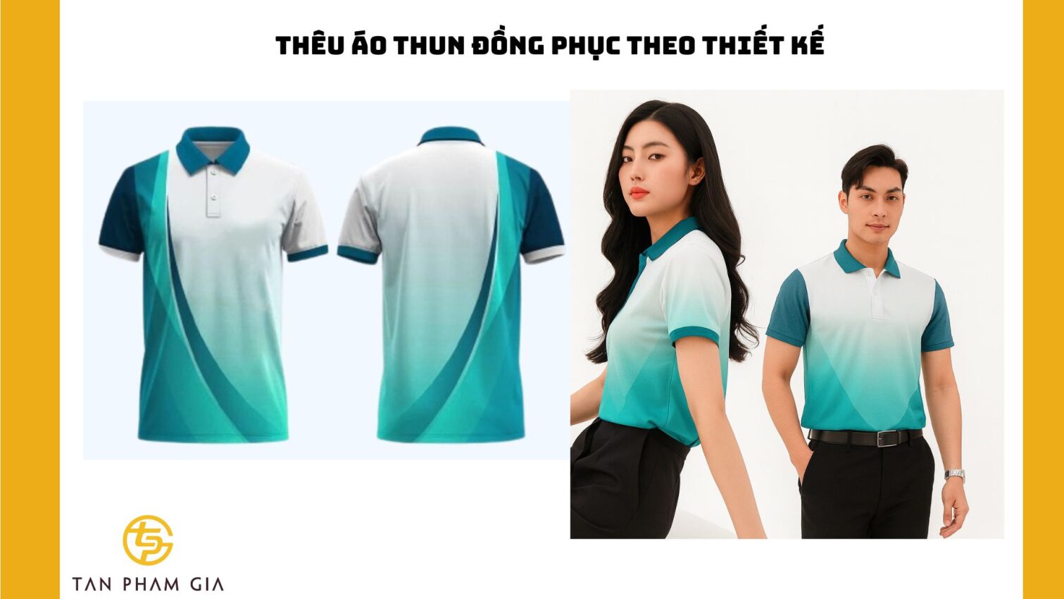 Thêu áo thun đồng phục theo thiết kế