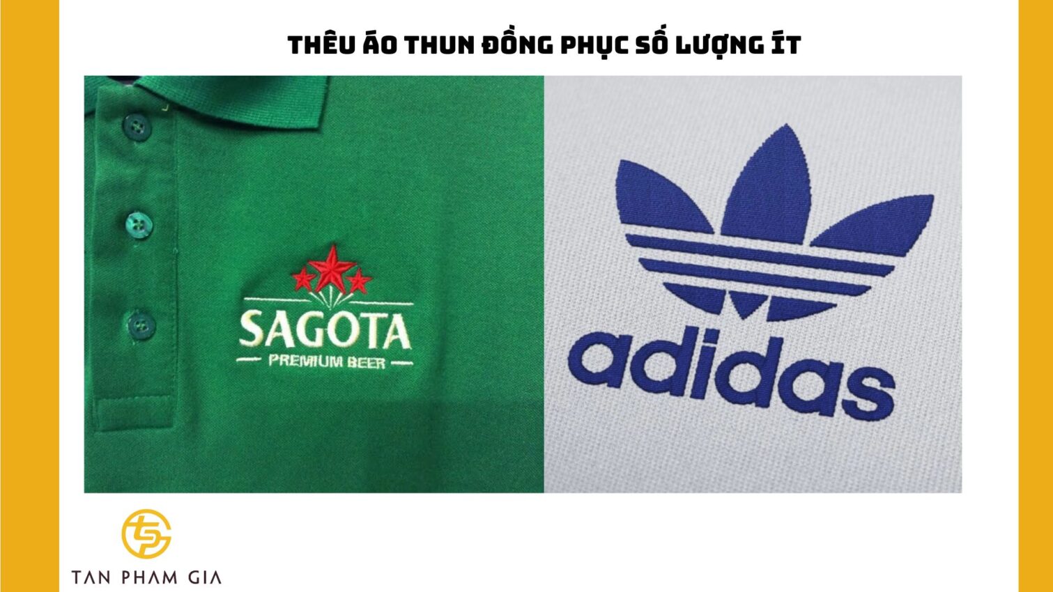 Thêu áo thun đồng phục số lượng ít