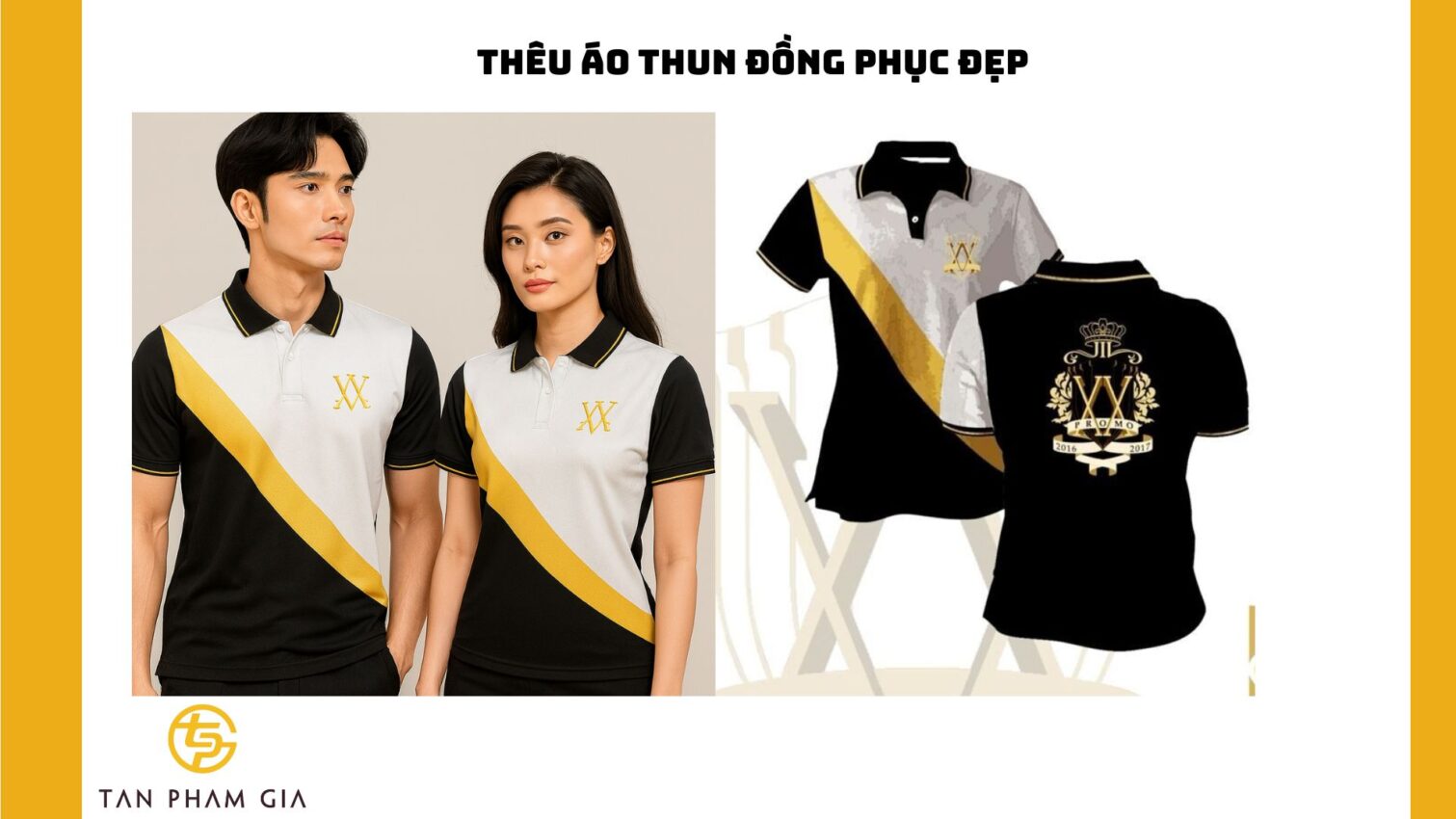 Thêu áo thun đồng phục đẹp