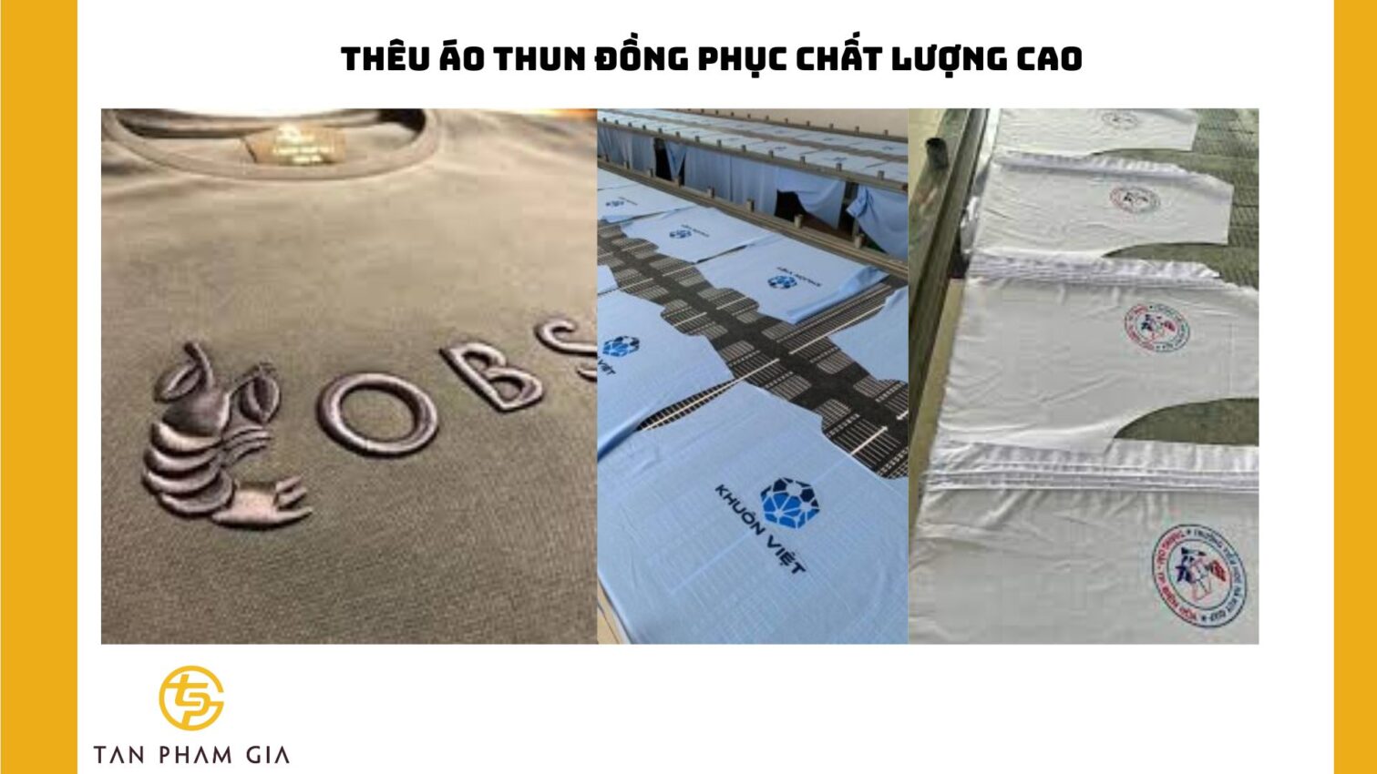 Thêu áo thun đồng phục chất lượng cao