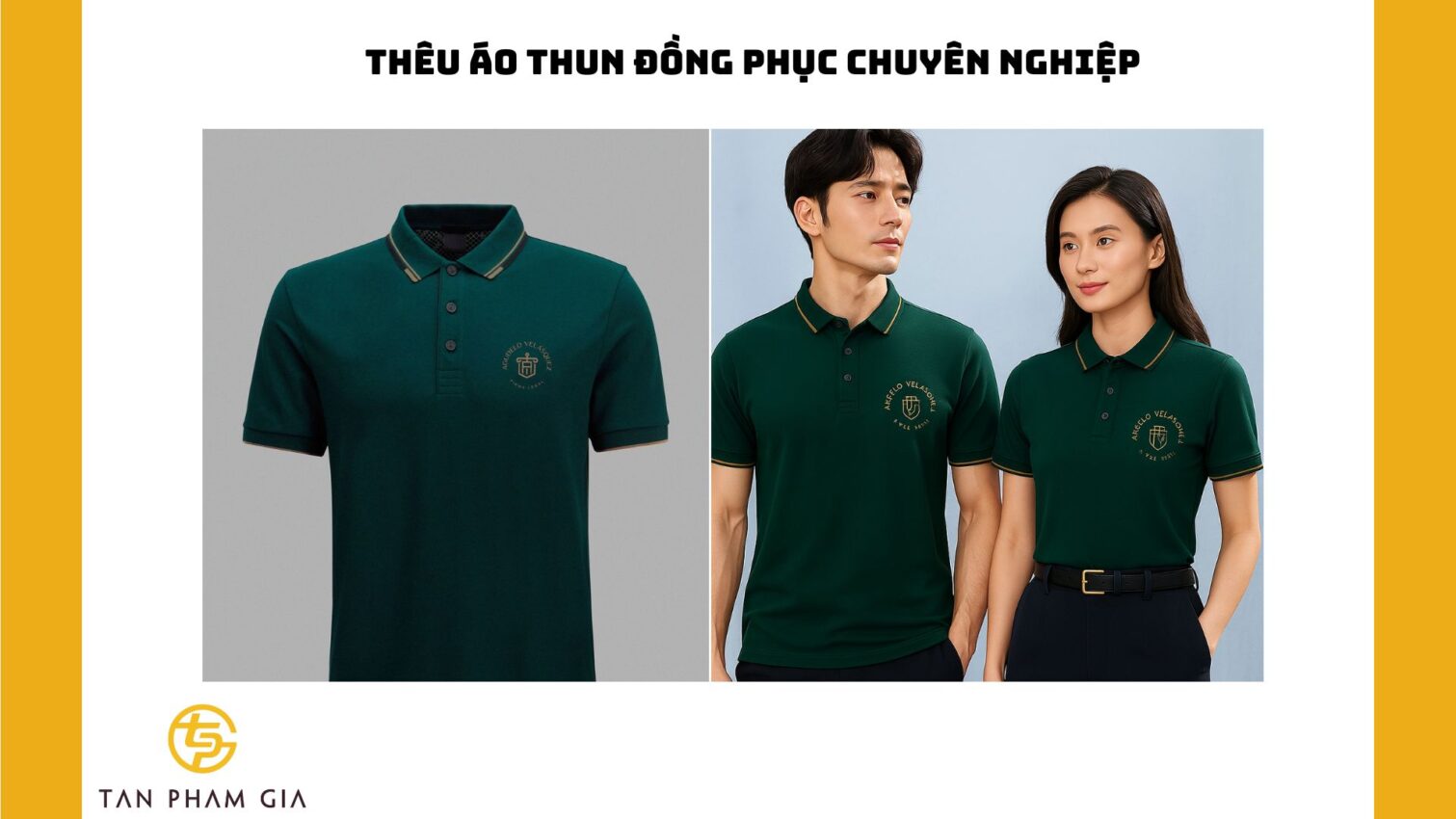 Thêu áo thun đồng phục chuyên nghiệp