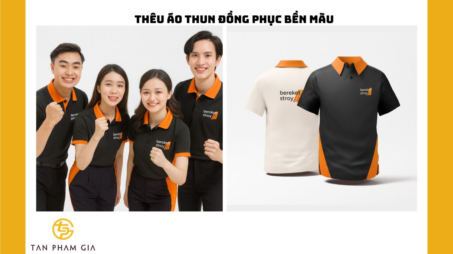 Thêu áo thun đồng phục bền màu