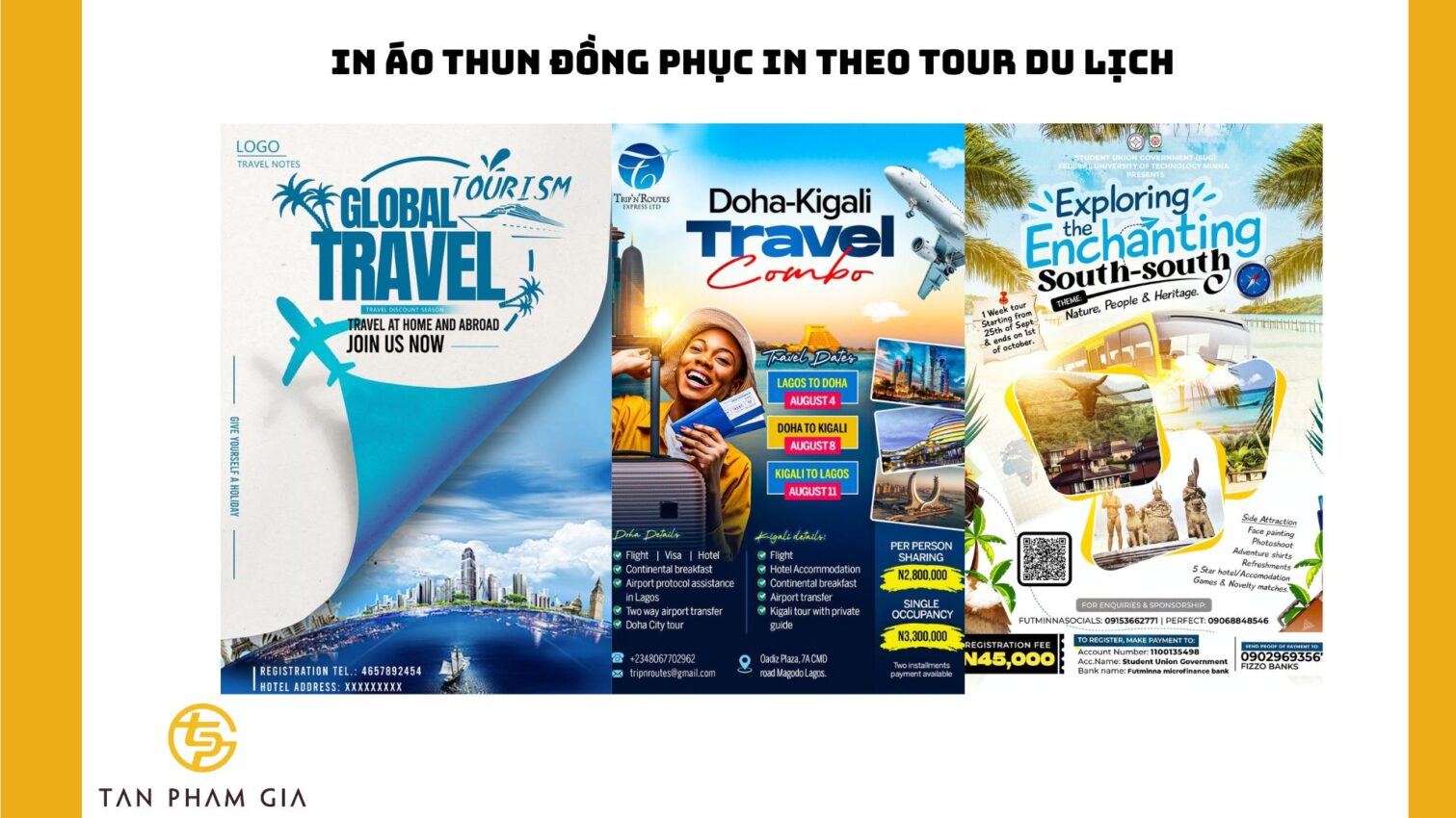 In áo thun đồng phục in theo tour du lịch