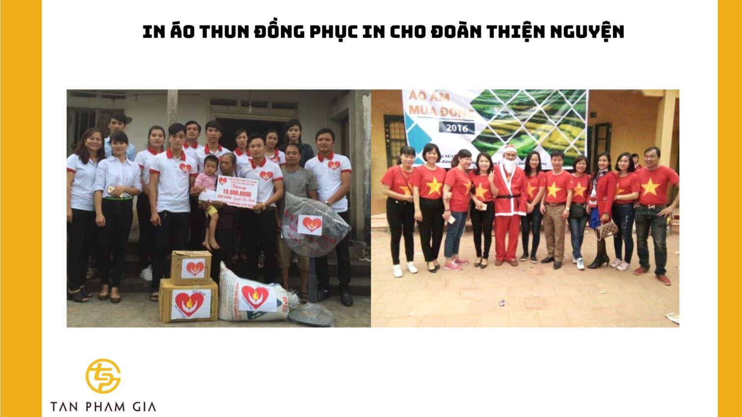 In áo thun đồng phục in cho đoàn thiện nguyện