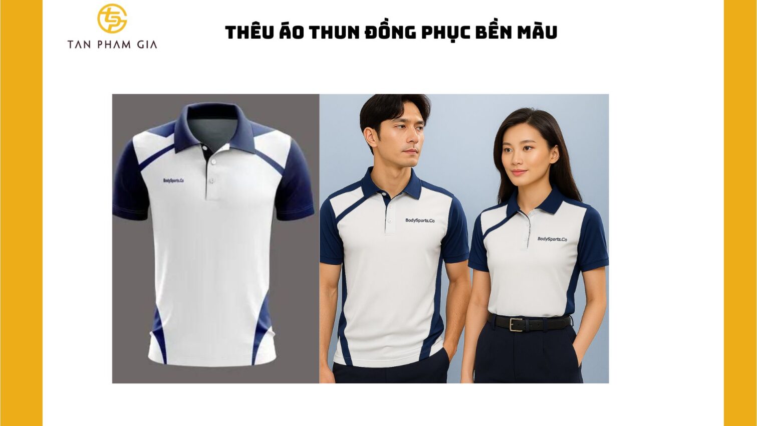 Thêu áo thun đồng phục bền màu