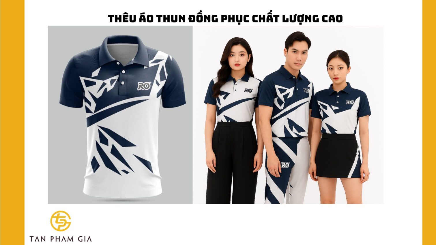 Thêu áo thun đồng phục chất lượng cao
