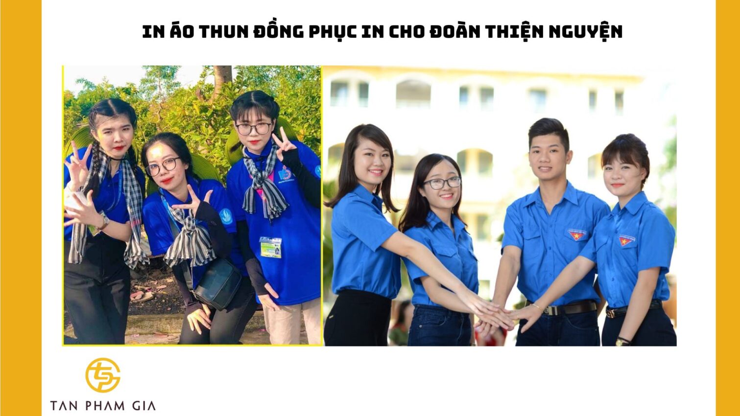 In áo thun đồng phục in cho đoàn thiện nguyện