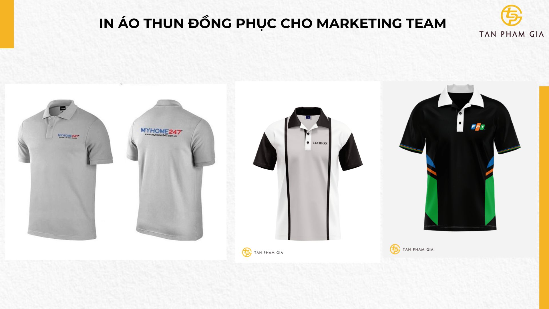 in áo thun đồng phục cho marketing team