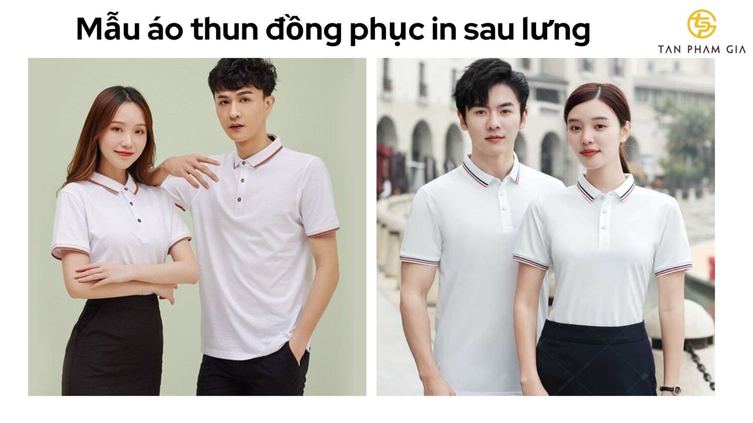 Mẫu áo thun đồng phục in sau lưng