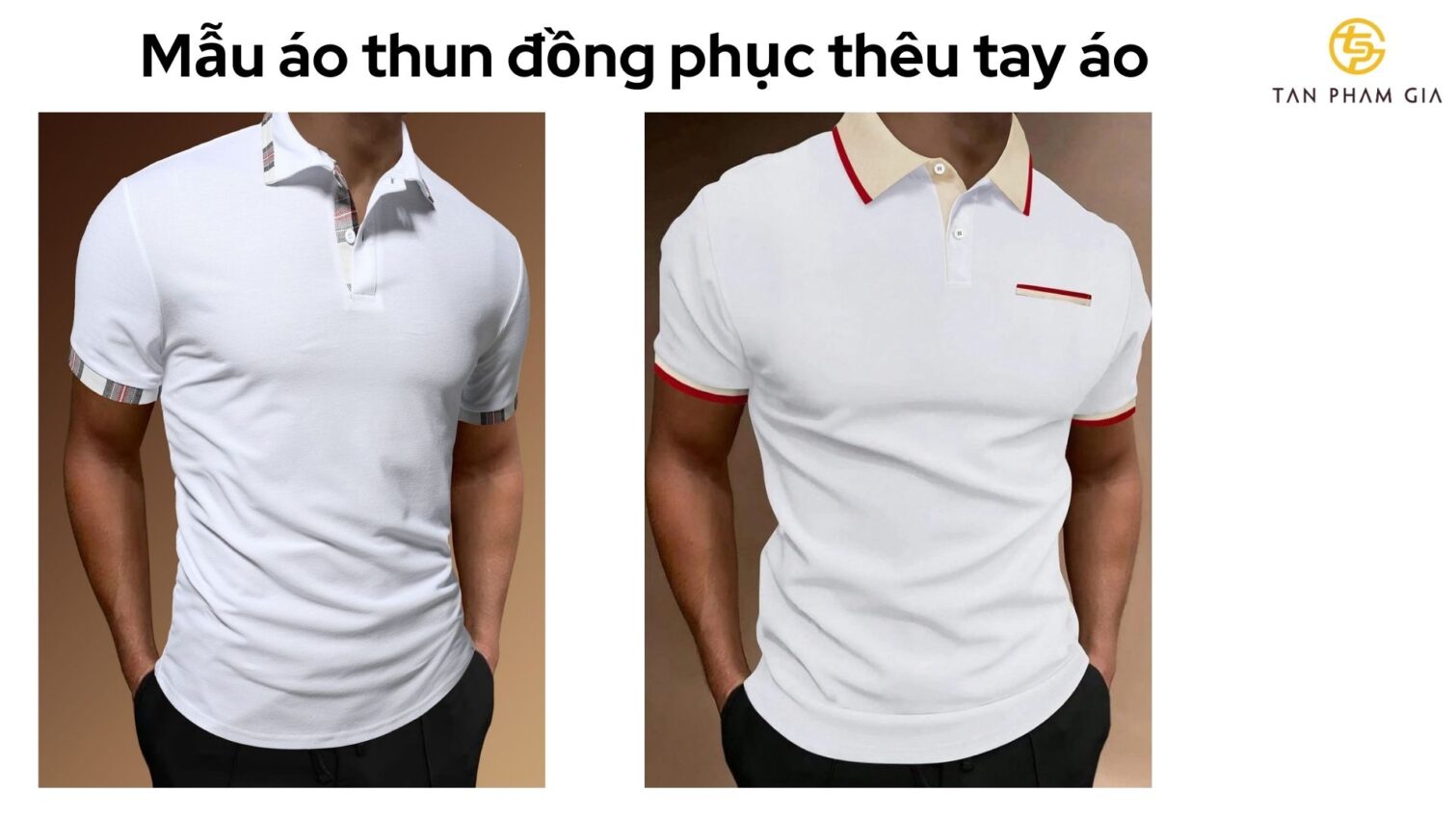 Mẫu áo thun đồng phục thêu tay áo