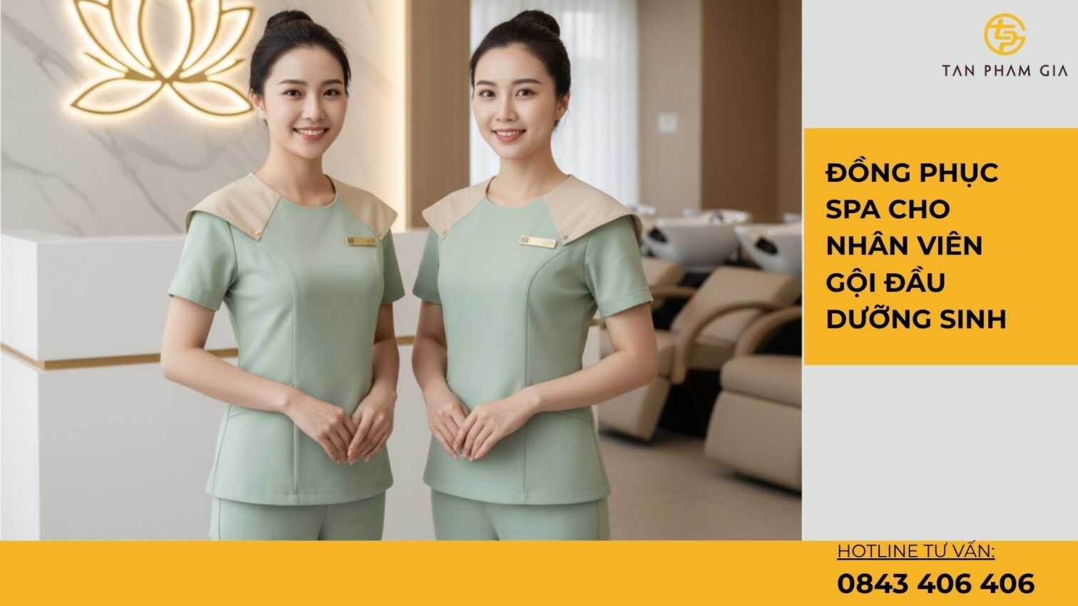 Đồng phục spa cho nhân viên gội đầu dưỡng sinh