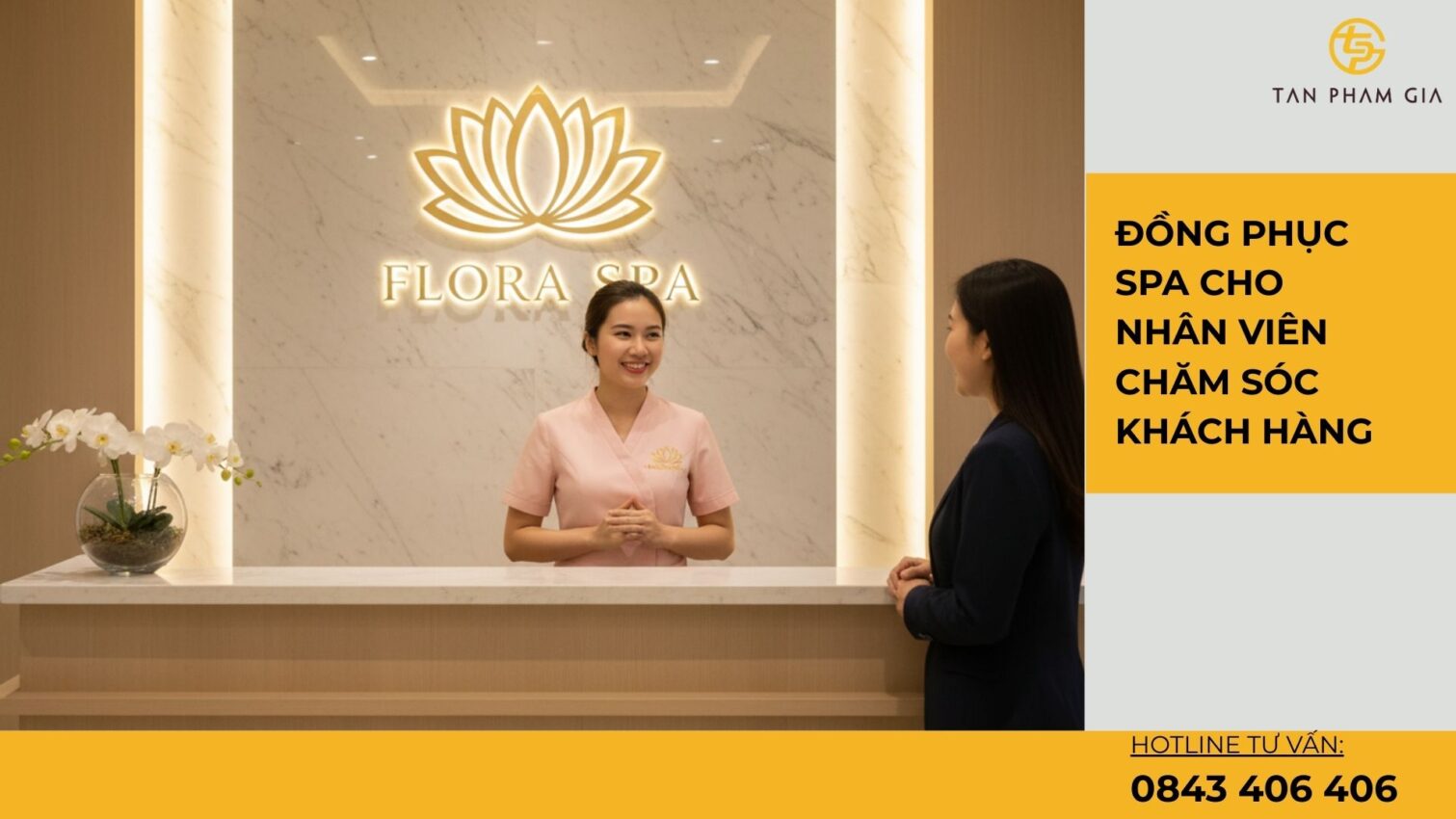 Đồng phục spa cho nhân viên chăm sóc khách hàng