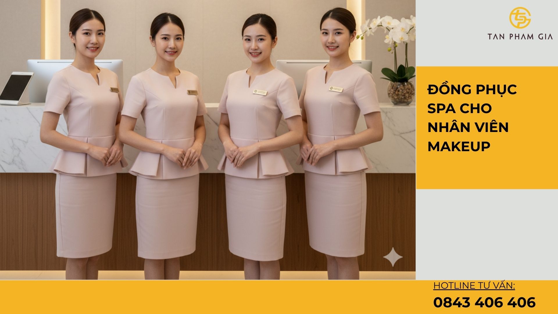 Đồng phục spa cho nhân viên makeup