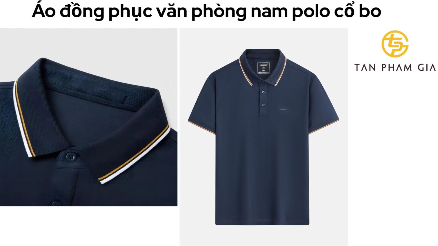 Áo đồng phục văn phòng nam polo cổ bo