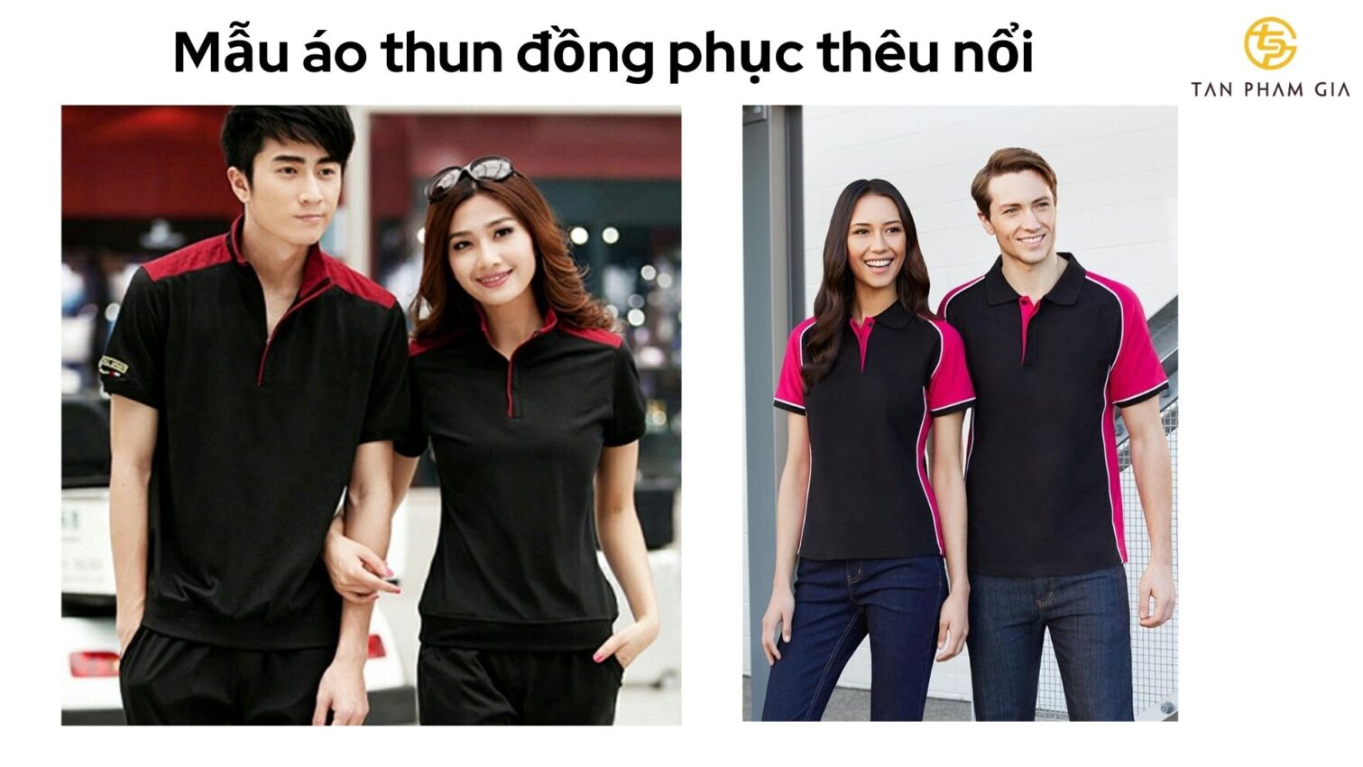 Mẫu áo thun đồng phục thêu nổi