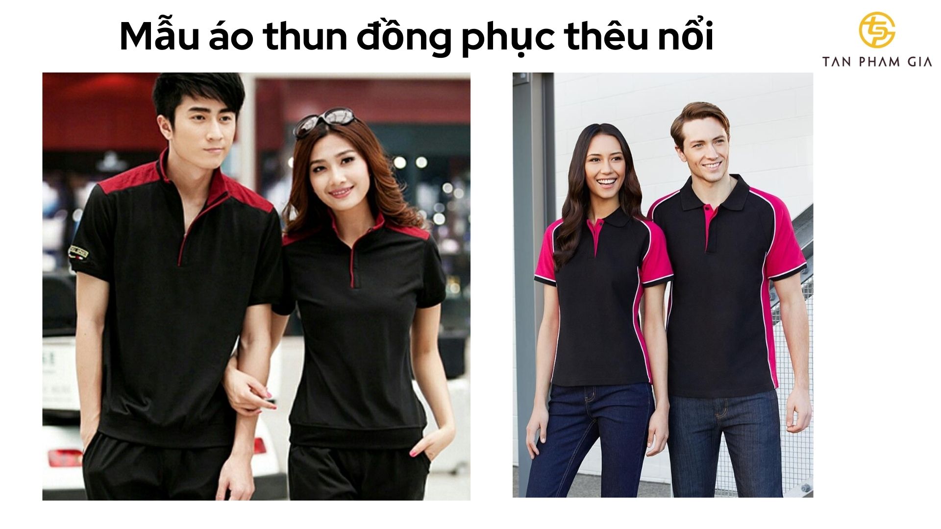 Mẫu áo thun đồng phục thêu nổi