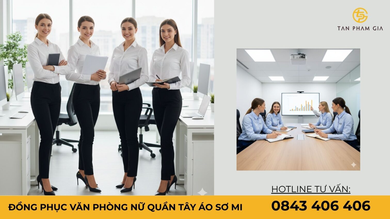 Đồng phục văn phòng nữ quần tây áo sơ mi