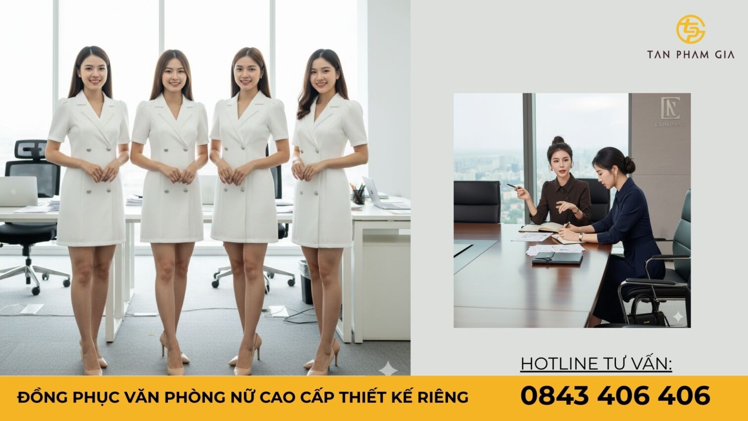 Đồng phục văn phòng nữ cao cấp thiết kế riêng