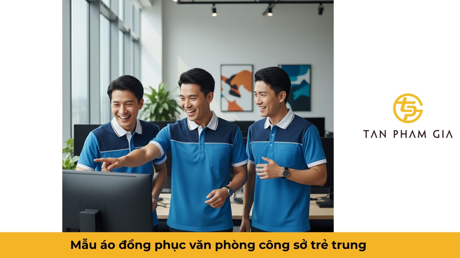 Mẫu áo đồng phục văn phòng công sở trẻ trung