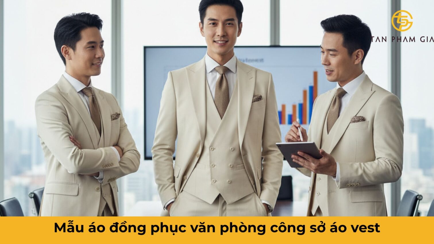 Mẫu áo đồng phục văn phòng công sở áo vest