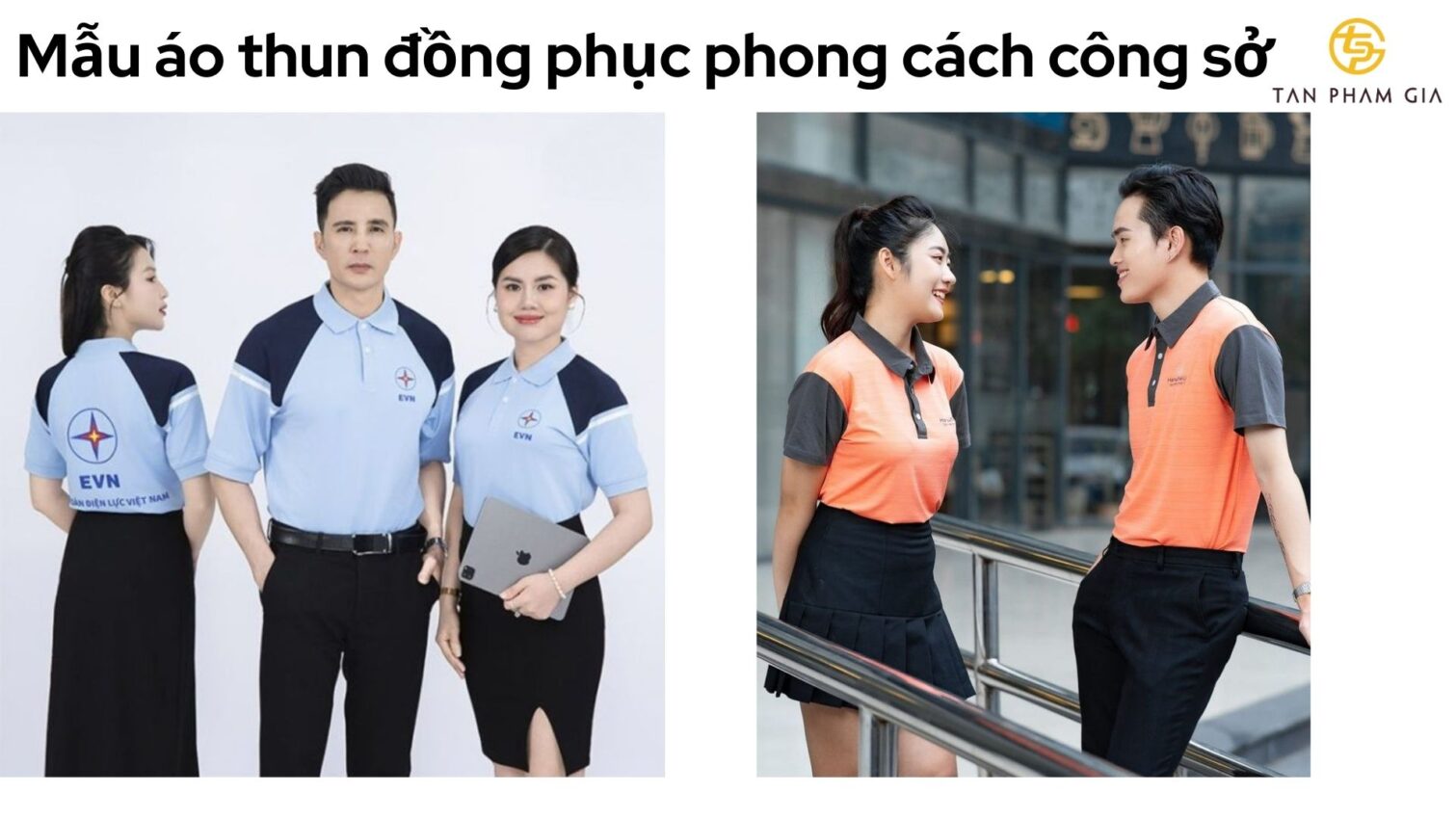 Mẫu áo thun đồng phục phong cách công sở