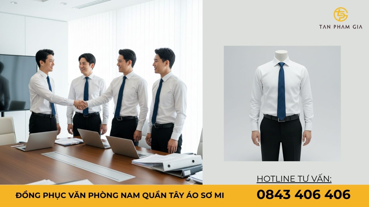 Đồng phục văn phòng nam quần tây áo sơ mi