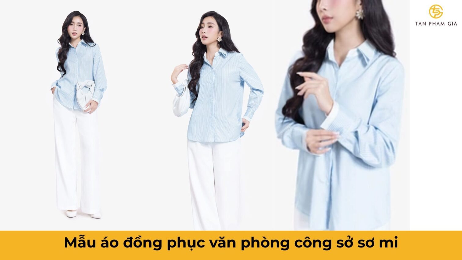 Mẫu áo đồng phục văn phòng công sở sơ mi