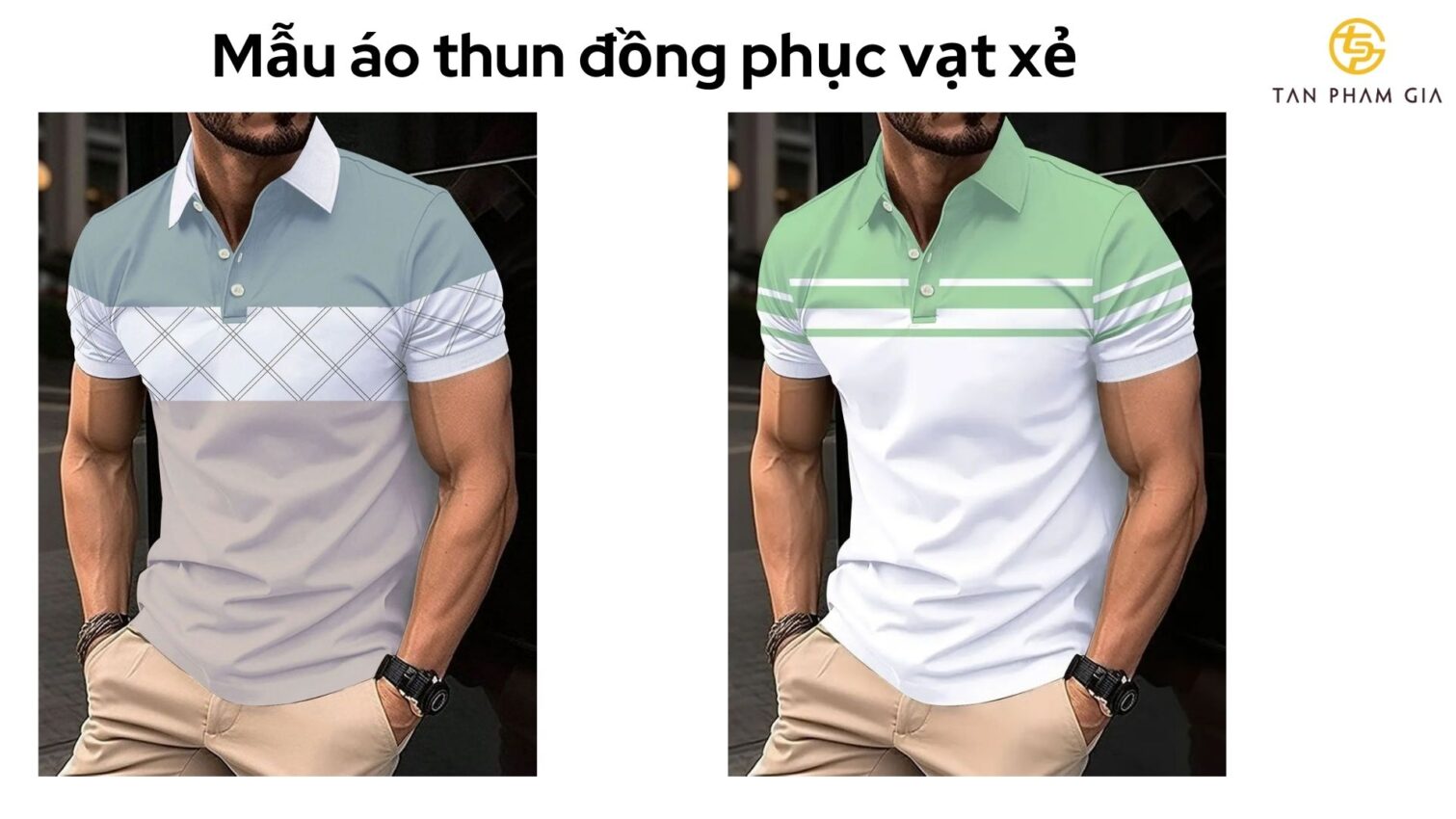 Mẫu áo thun đồng phục vạt xẻ