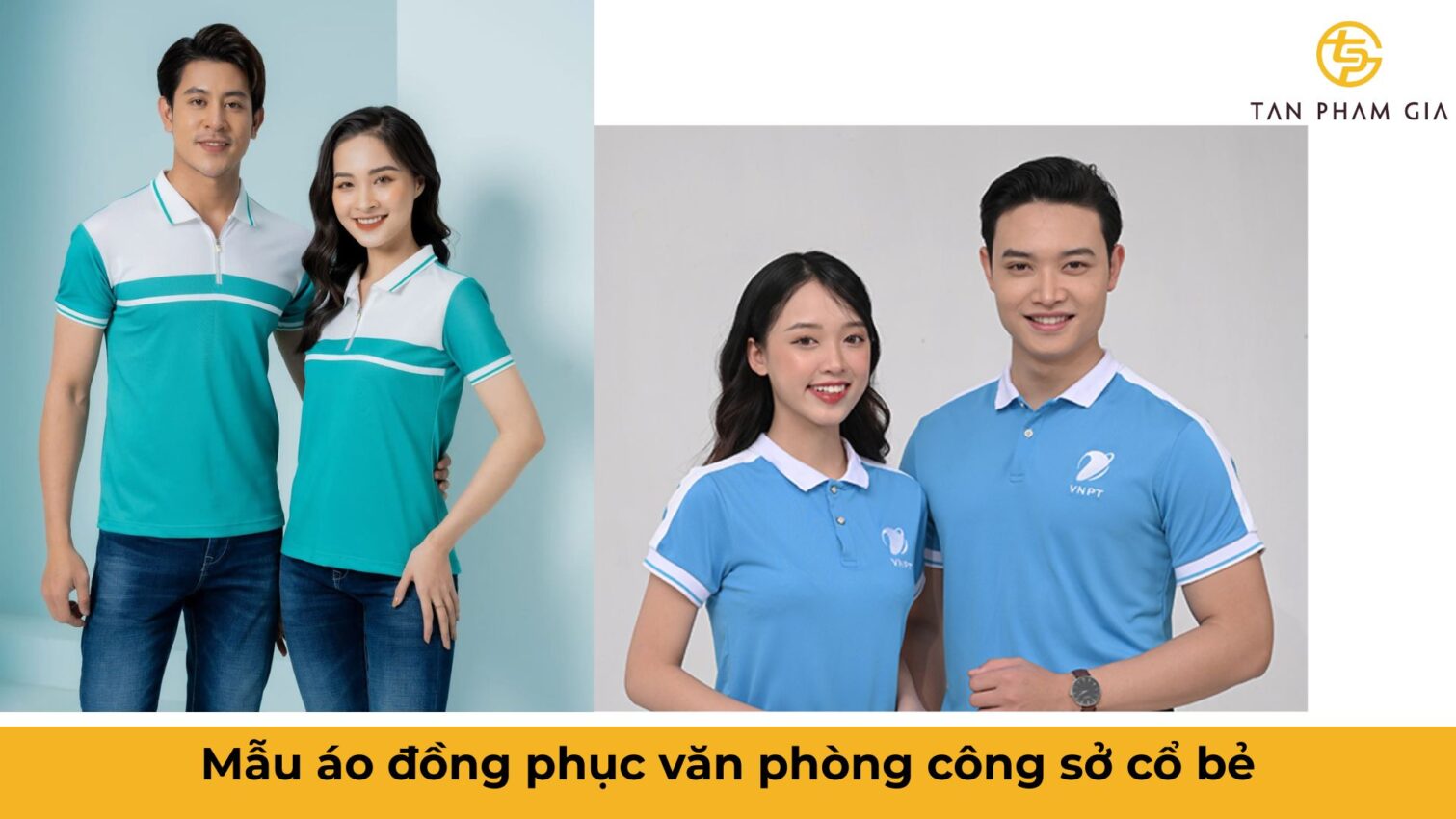 Mẫu áo đồng phục văn phòng công sở cổ bẻ