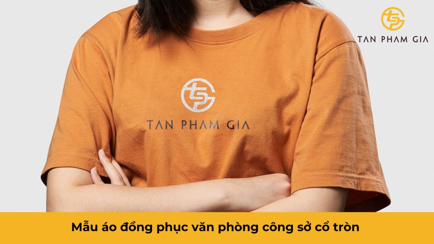 Mẫu áo đồng phục văn phòng công sở cổ tròn