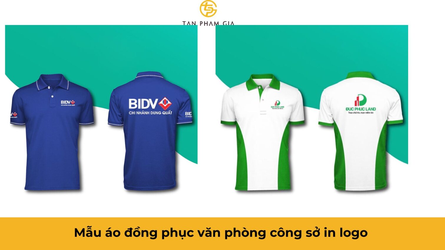 Mẫu áo đồng phục văn phòng công sở in logo
