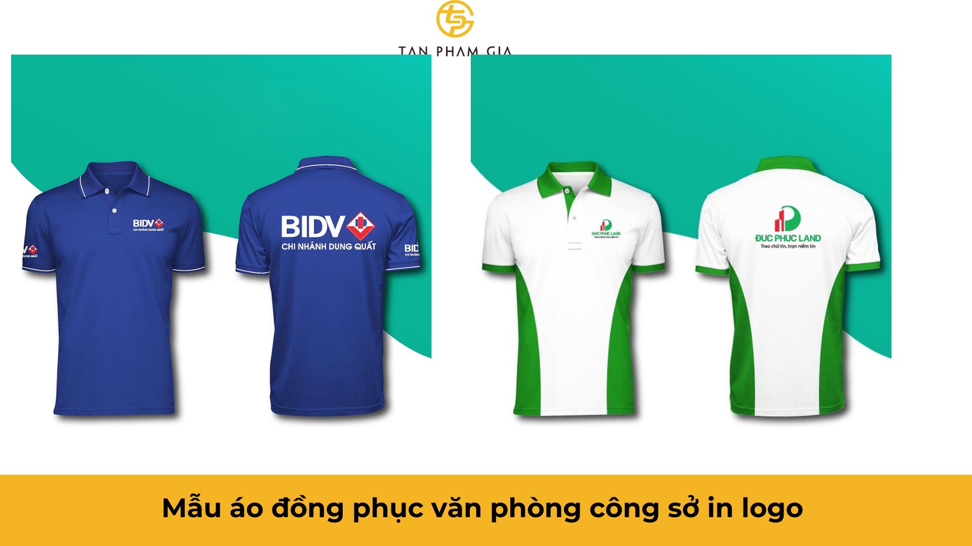 Mẫu áo đồng phục văn phòng công sở in logo