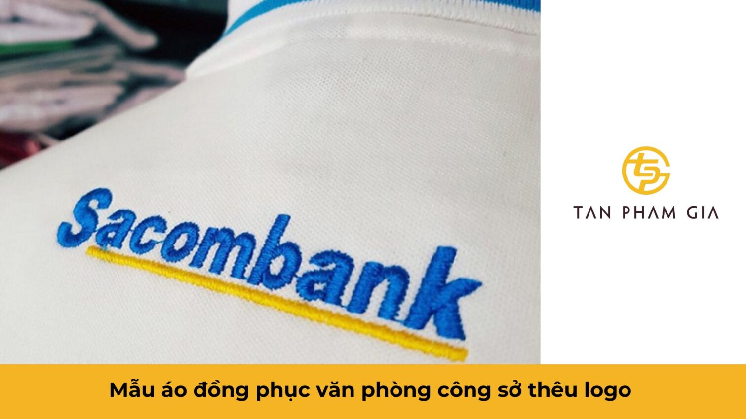 Mẫu áo đồng phục văn phòng công sở thêu logo