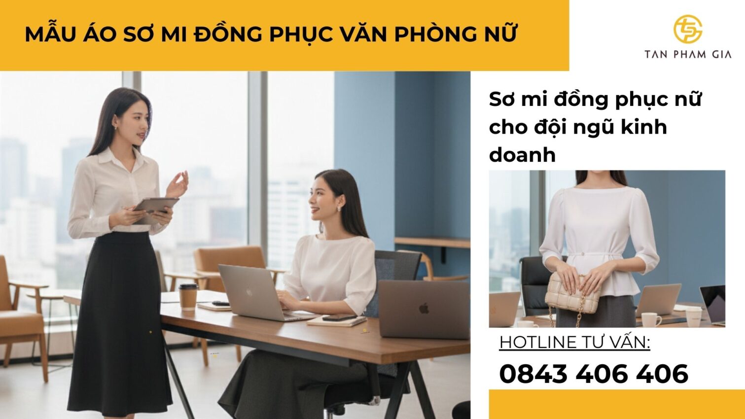 Mẫu áo sơ mi đồng phục văn phòng nữ
