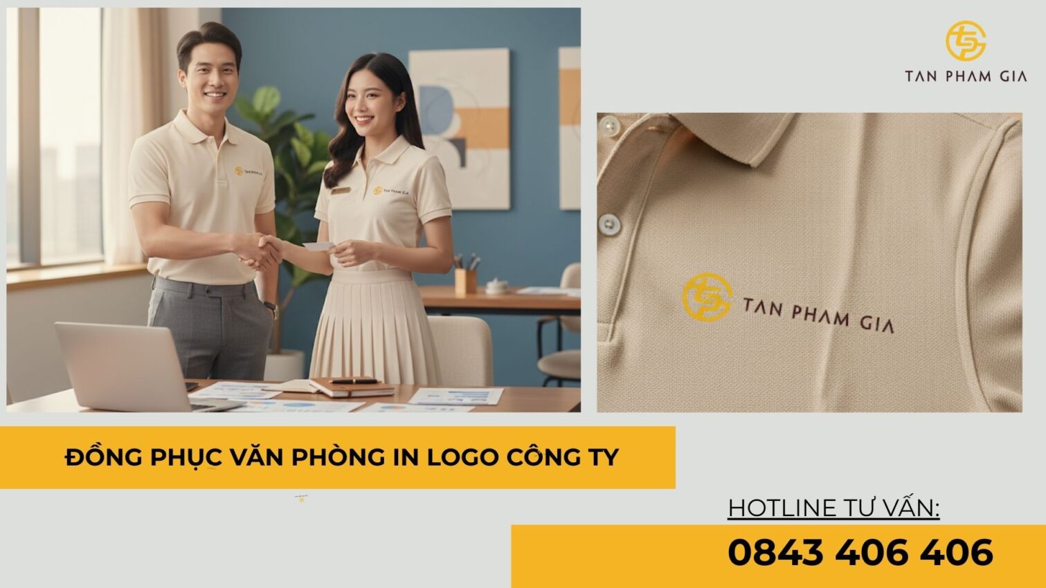 Đồng phục văn phòng in logo công ty