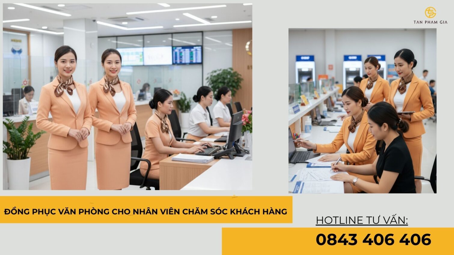 Đồng phục văn phòng cho nhân viên chăm sóc khách hàng