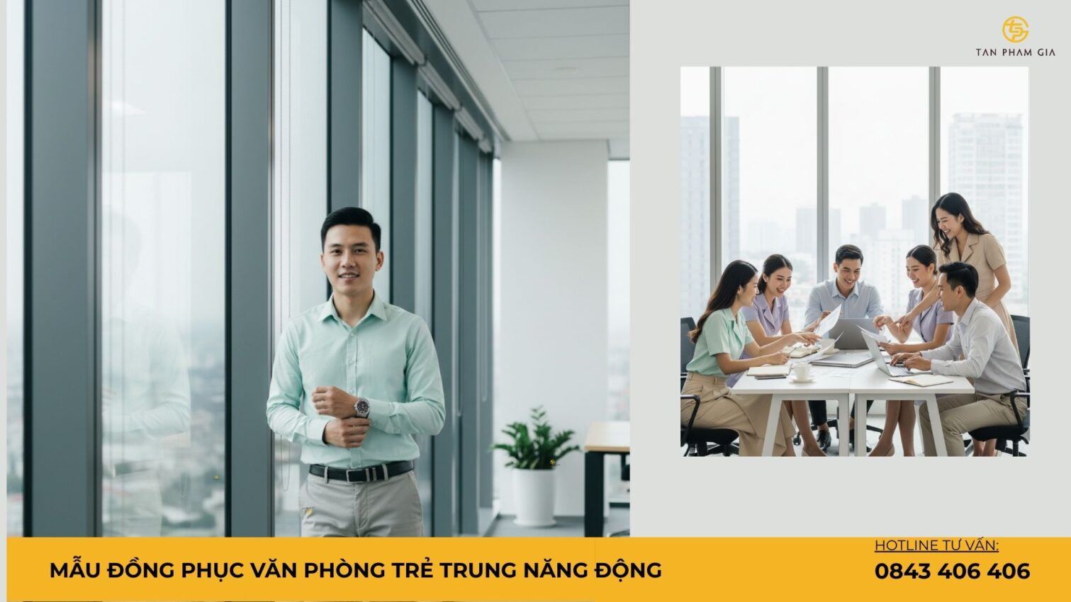 Mẫu đồng phục văn phòng trẻ trung năng động