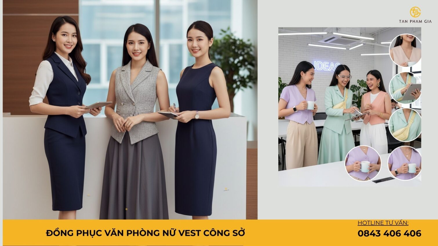 Đồng phục văn phòng nữ vest công sở