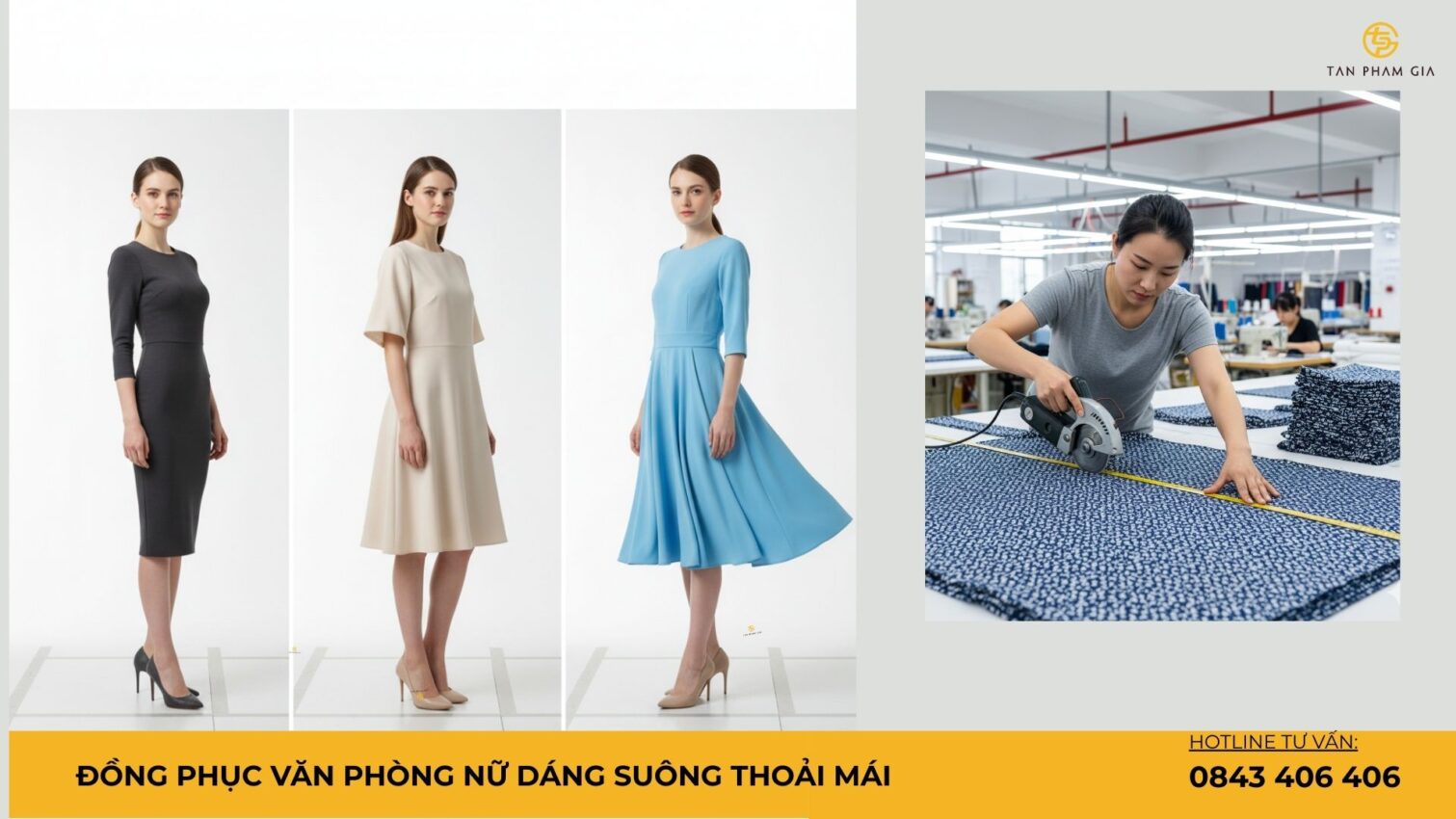 Đồng phục văn phòng nữ dáng suông thoải mái