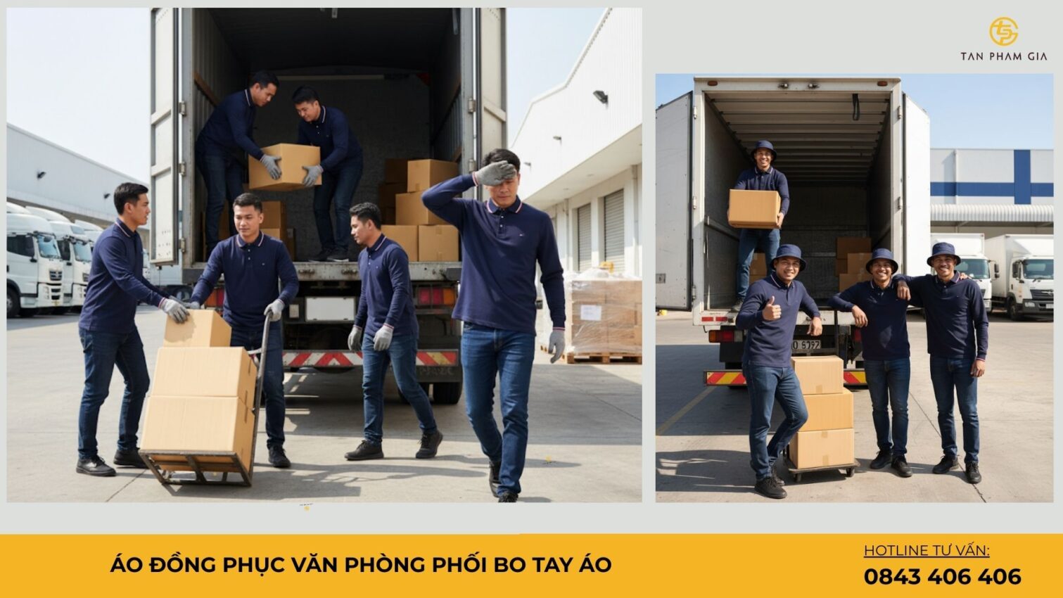 Áo đồng phục văn phòng phối bo tay áo